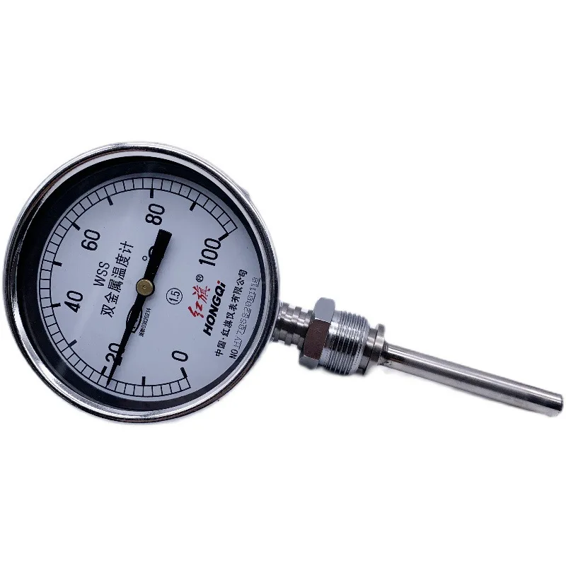 

Bimetal Thermometer WSS-411 Boiler Industrial Axial Radial 0-600 ℃