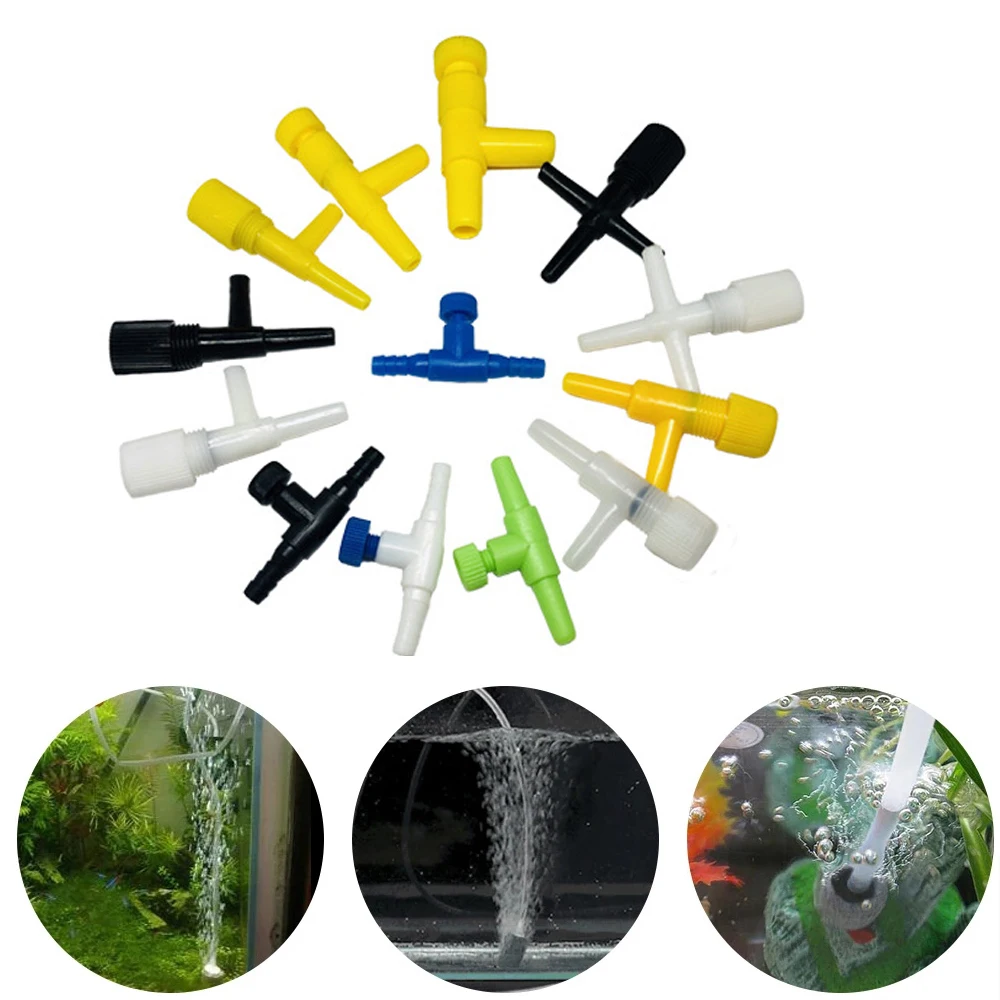 20pcs Aquarium Fish Tank Air Pipe Flow Control Regulating Valve Plastic Control Regulator For Fish Tank Air Volume Adjustment