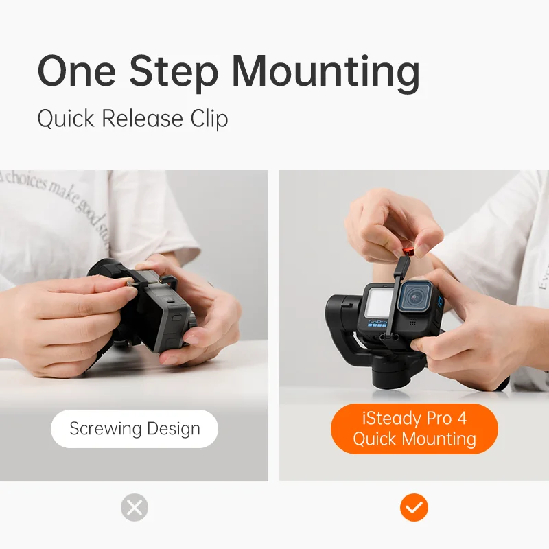 كاميرا هوهيم آي ستايد برو 4 كاميرا جيمبال 3 محاور مثبتات محمولة باليد لهواتف جوبرو11 10 9 8 7 6 5 Insta360 One R DJI oomo Action