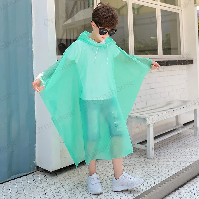 Fashion Disposable Thickened Raincoat Children's Cape Rainstorm Proof Travel Portable Rain Coat Kids Дождевик Женский