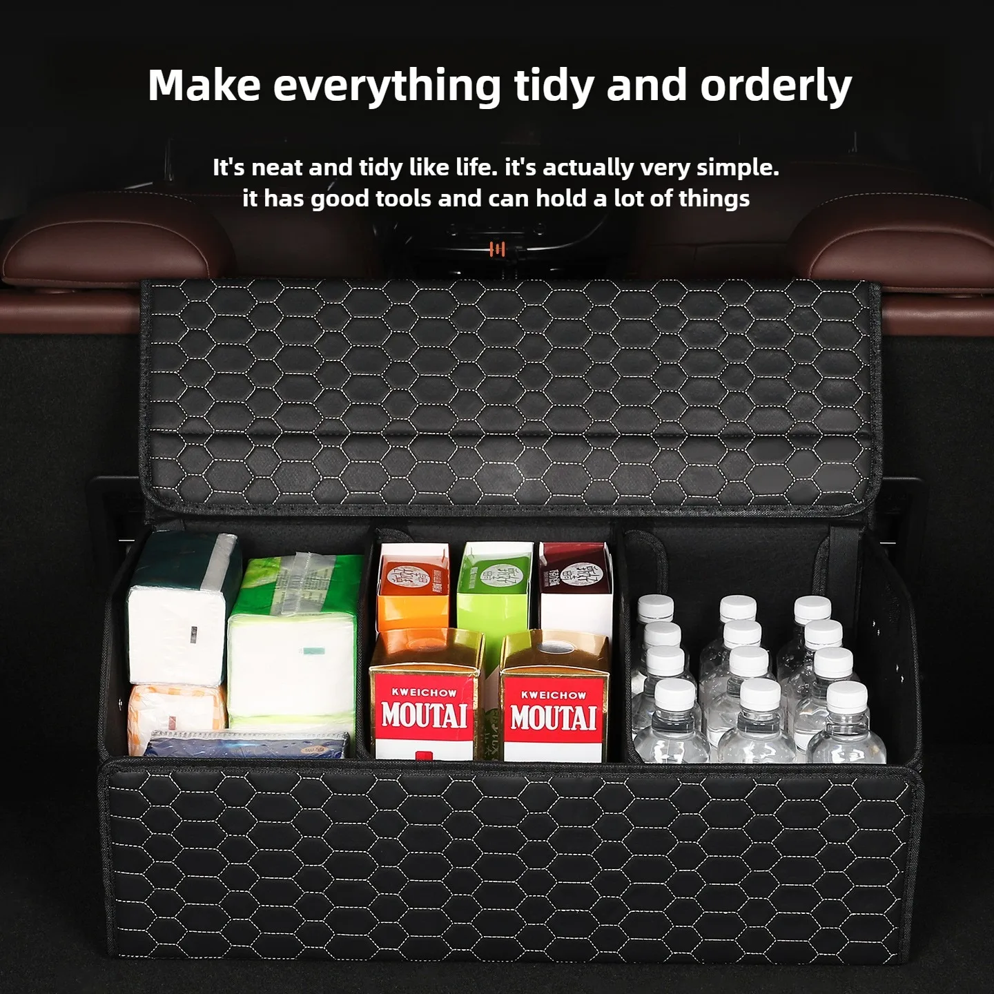 Foldable Leather Car Trunk Org - đánh giá và giá Car Trunk Organizer Foldable Storage Box