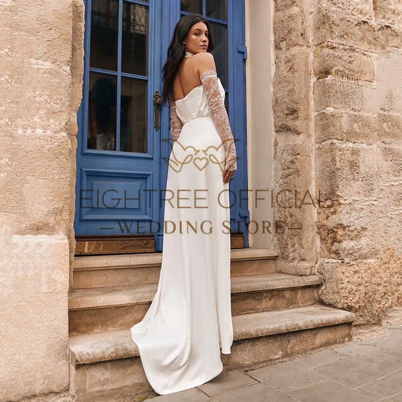 Eightree Side Slit Lace Sereia Vestidos De Noiva, Vestidos Lados Querida, Boho Beach Bridal Dress, Prom Dress, 2022