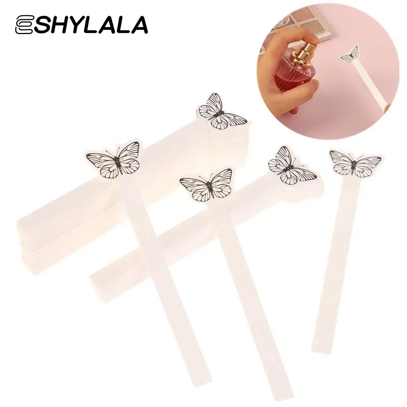 

100pcs Creative Butterfly Shape Testing Aromatherapy Fragrance Perfume Essential Oils Test Tester Paper Strips