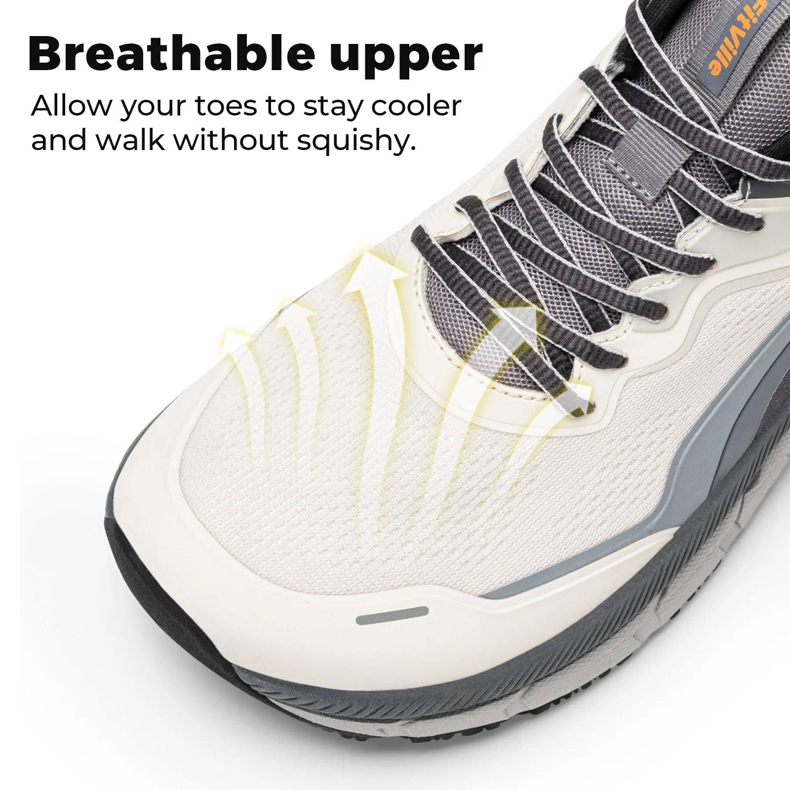 Fittington Men's Wide Toe Walking Shoes Cushioning Men's Causal Sneakers Breathable Sports Running Shoes for Men Comfortable Non