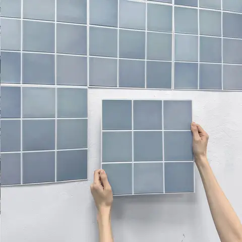 주방 및 욕실용 자체 접착 장식 3D 타일 백스플래시, 방수 몰드 방지 스티커, 30x30cm, 1 개, 10 개