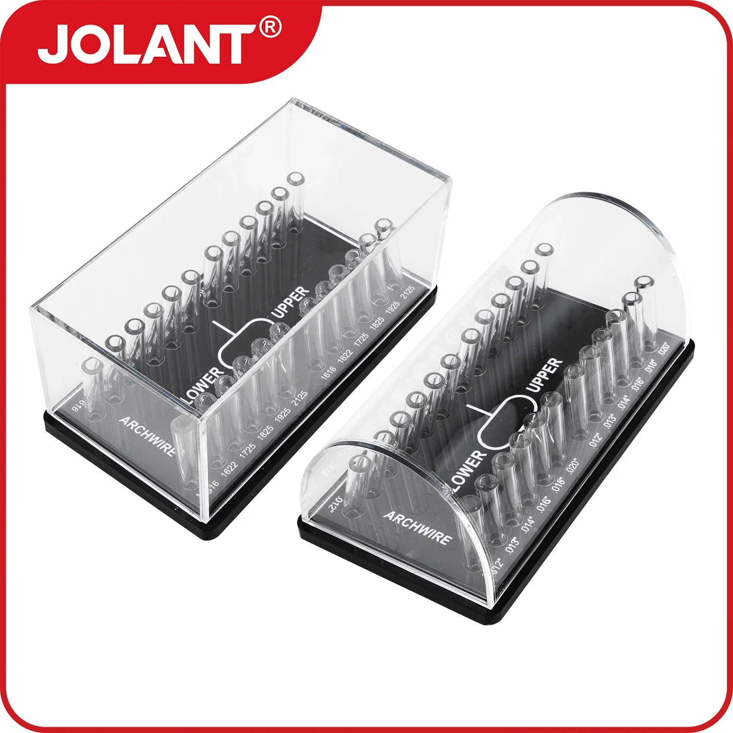 

JOLANT Dental Orthodontic Arch Wire Placement Box Acrylic Organizer Holder Round/Rectangular Archwires Holder For Placing Box