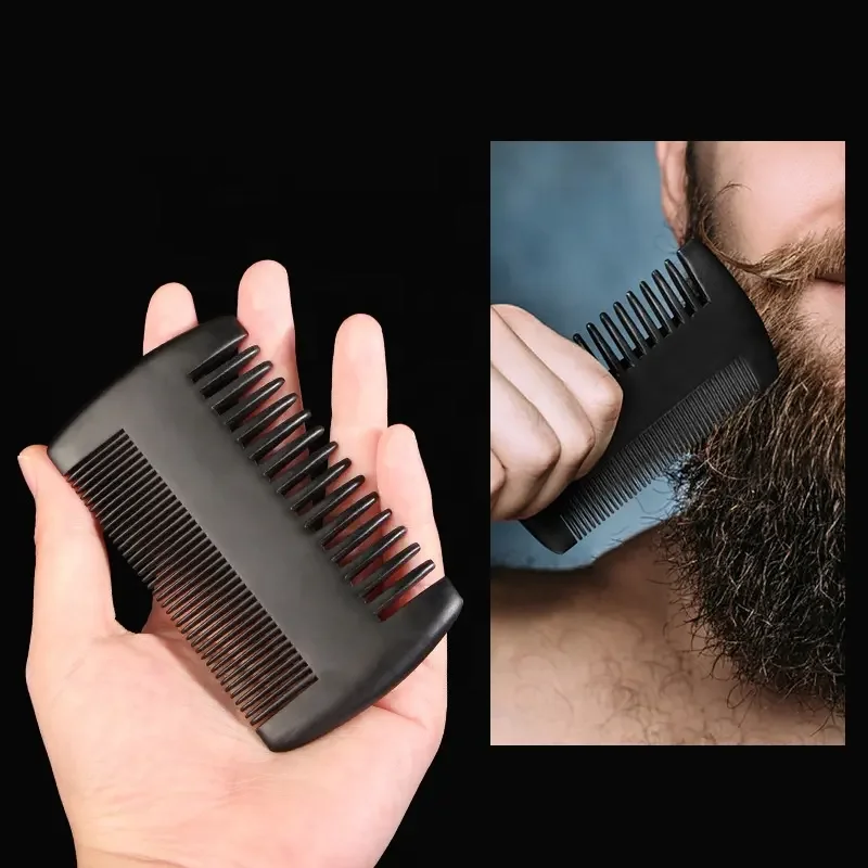 Professional Barber Men Shaving Brush Comb Kits Wood Soft Boar Bristle Beard Brush Mustache Comb Kit With Gift Bag Hair Comb Set