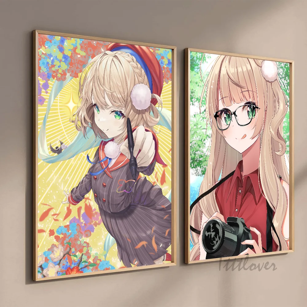 Shigure Ui Anime Girl VTuber Poster Stickers Art Wall Murals Decor Game Room Decor Gifts HD Painting