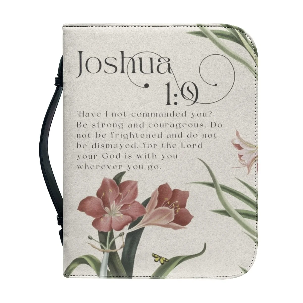 New Fashion Floral Text Design Bible Cover Case Women Bible Storage Bags Practical Bible Carrying Case Christianity Prayer Gift