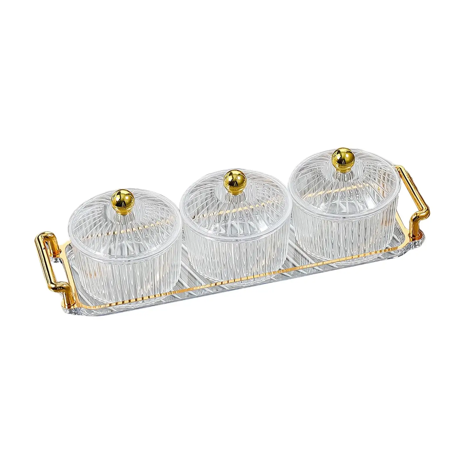 Elegant Plastic Plates Style Condiment Tray Divided Bowls Holder for Decorative Table Catering Wedding Buffet