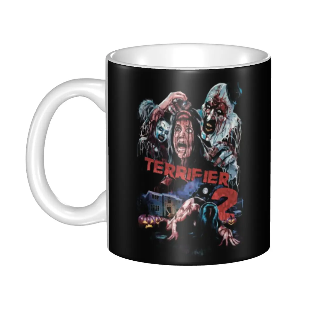 Terrifiers Halloween Horror Movie Coffee Mug DIY Personalized Ceramic Tea Milk Mug Cup