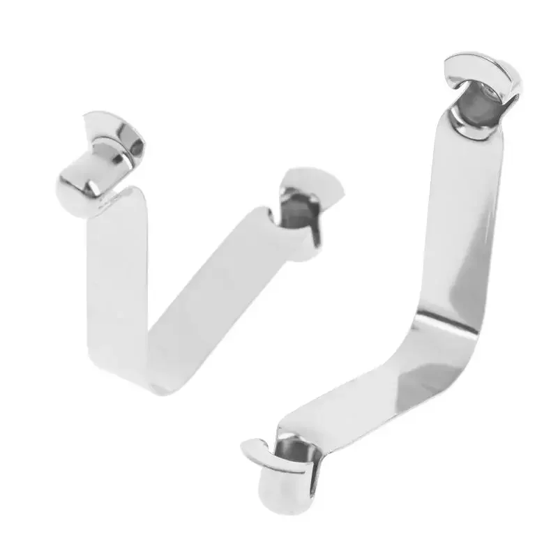 Kayak Paddle Spring Snap Clips Push Button Spring Clip V-Shaped Lift Telescopic Locking Tube Pole Clips For Awning Tent Pole