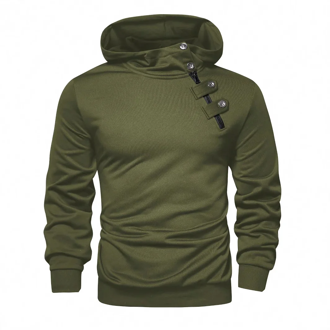 Pop Spring Autumn Fashion Hooded Sweatshirts Men Solid Pull On Hoodie Casual Sport Sweatshirt Male Hooded Hoodie Streetwear Pull