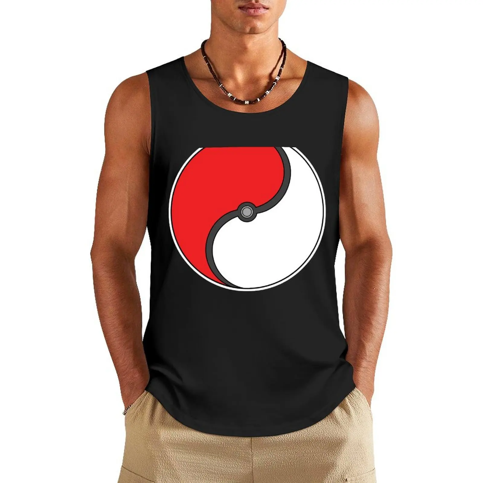 

Poke-Ying-Yang Tank Top t-shirts man gym t-shirts Men's tops