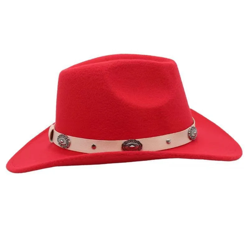 Designer Top Hat for Men and Women Western Cowboy Jazz Cap Felt Gorras Para Hombres Gorras 모자 Casquette Homme Hot sale sexmachin