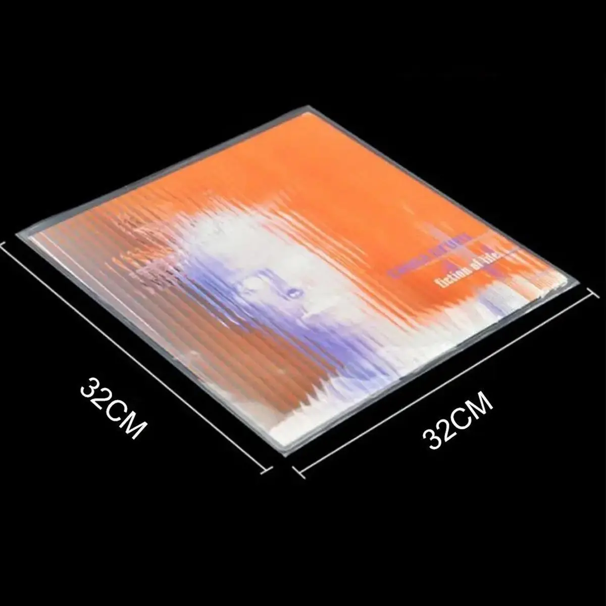 ABJS Saco Externo Transparente para Discos de Vinil, Saco de Proteção para CDs, Saco Quadrado, Capa para Discos, Saco Externo de Boca Plana
