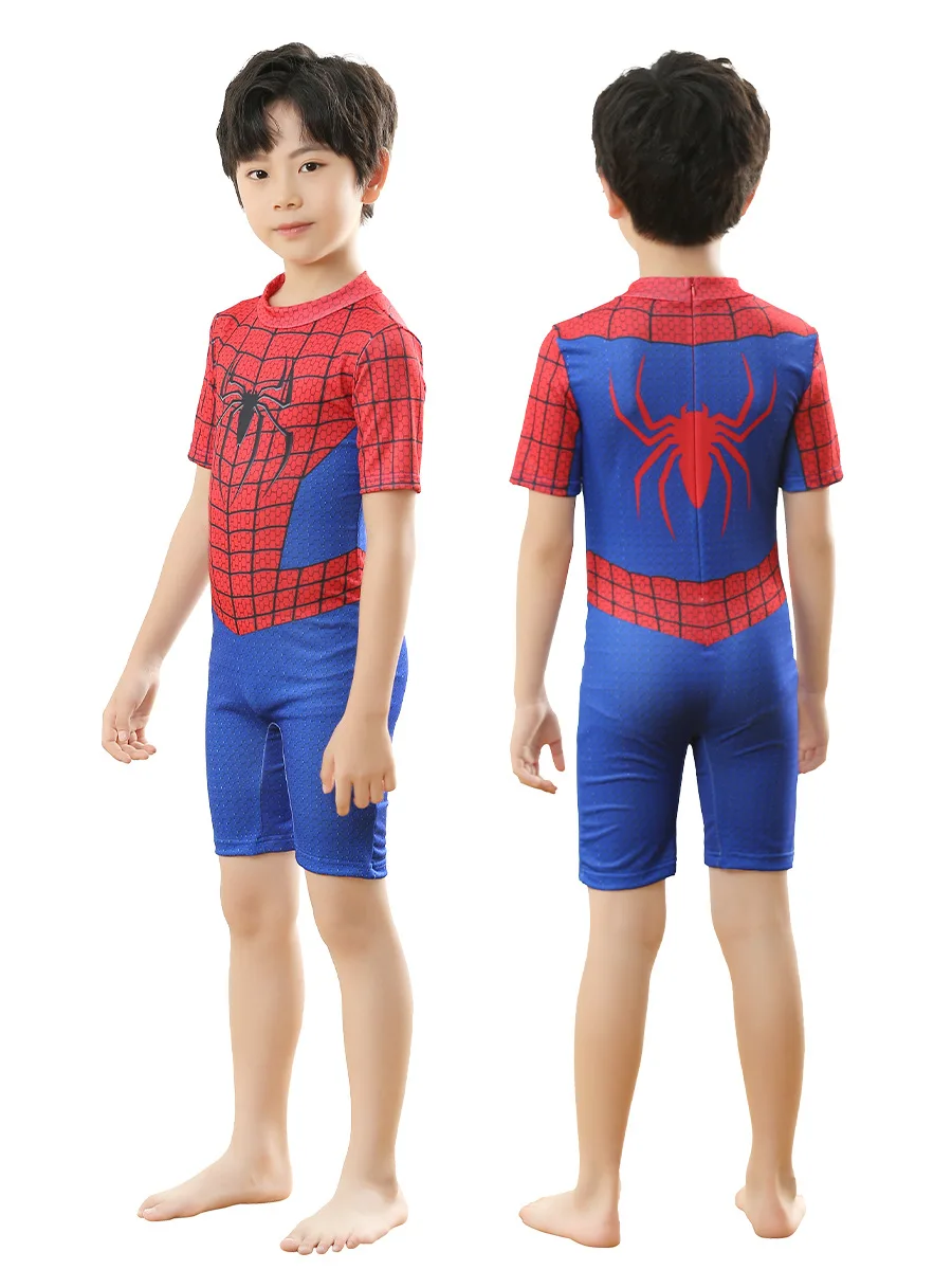 Summer Spiderman Swimwear Cartoon Print Kids Boys Swimwear Children\'s Swimsuit Surfing Suit Swimming Clothes For Boy Beachwea