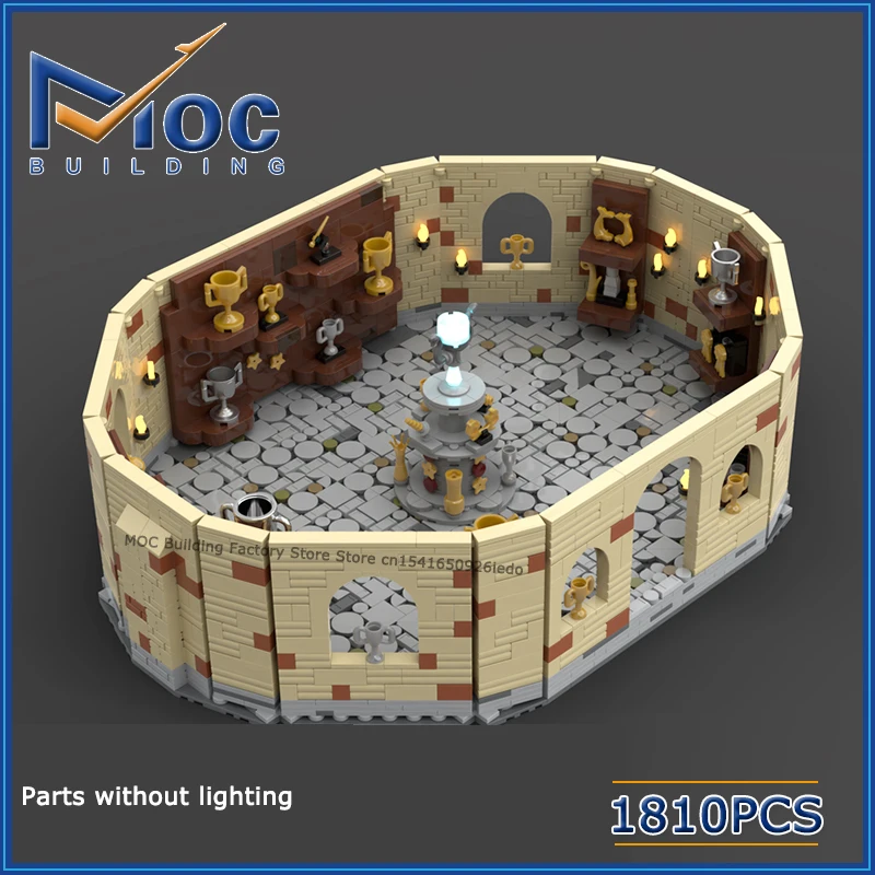 

MOC Building Blocks Classic Movie Series Trophy Room Scene Model DIY Assemble Bricks Collection Display Toys Creative Xmas Gifts