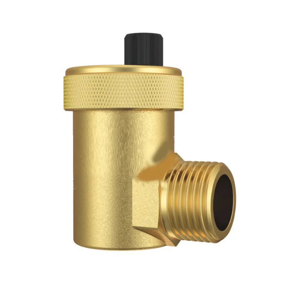 

For Air Removal Automatic Air Vent Valve HVAC Exhaust Valve Gold Demounting Convenience Easy Maintenance Design