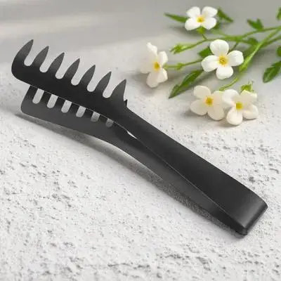 Stainless Steel Spaghetti Tong Comb Shape Heat Resistant Pasta Serving Utensil for Buffet Bbq Picnic Cooking Kitchen