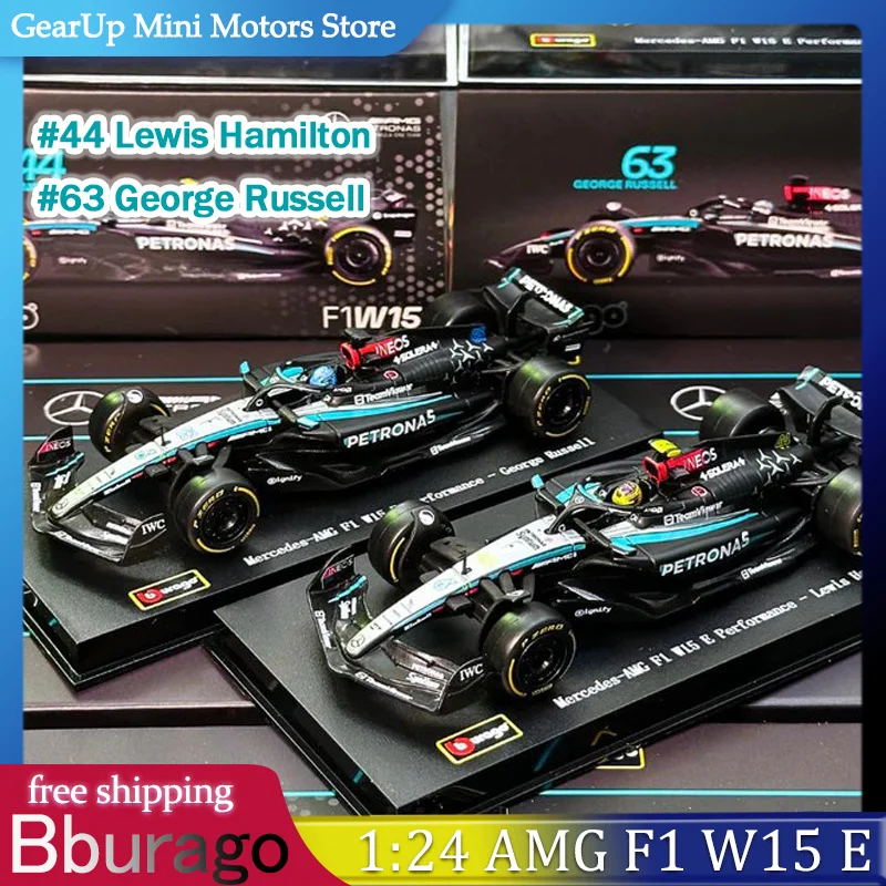 new-bburago-1-24-mercedes-amg-f1-w15-e-44-hamilton--63-russell-2024-car-alloy-diecast-model-christmas-gift-for-f1-fan-toy-car
