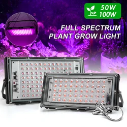 Lampe horticole de croissance LED, 220V, 150/100/50W, spectre complet, éclairage pour serre, croissance de plantes, semis