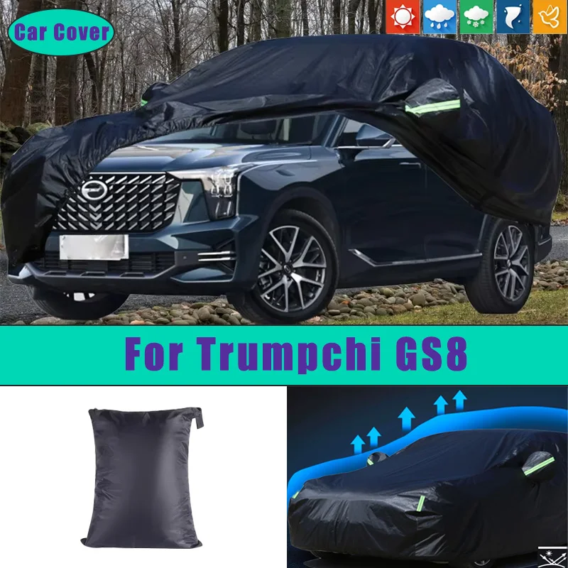 

For Trumpchi GS8 Car Full Outer Covers Outdoor Waterproof Dustproof Sun Rain Snow Protection Exterior Car Accessories