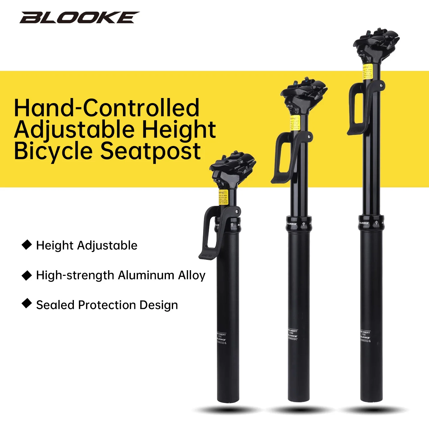 BLOOKE SP100 Adjustable Height Aluminum Seat Post 30.9mm/31.6mm 515mm Length for Mountain And Road Bikes Cycling Accessories