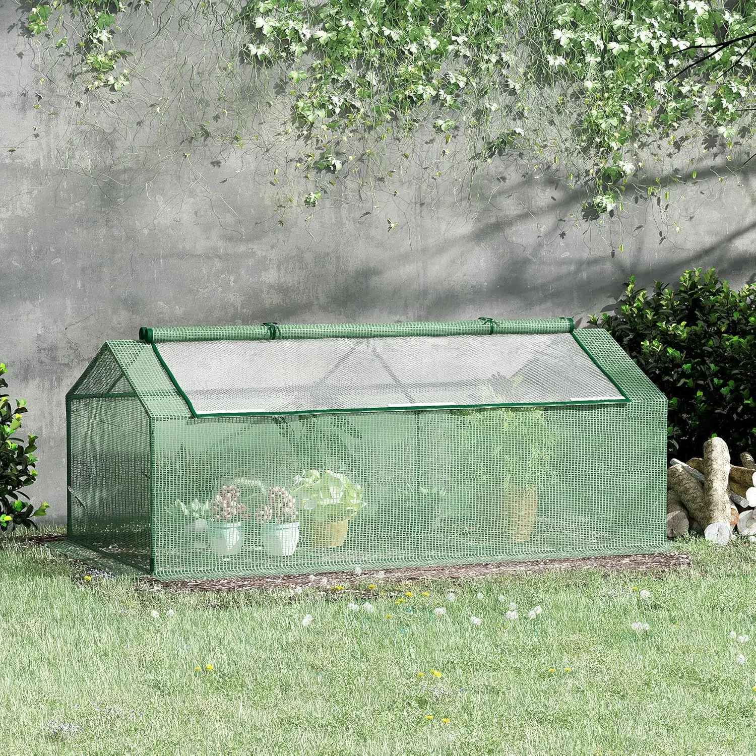 Mini Greenhouse Portable Plant Greenhouse with Large Zippered Windows, Suitable for Outdoor and Indoor Use Garden Supplies