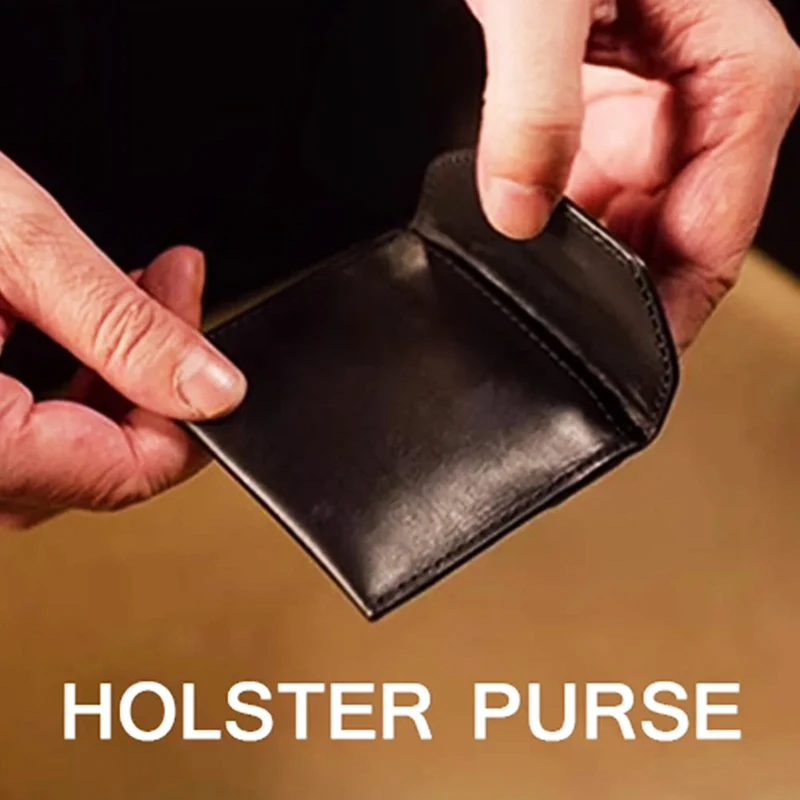 Holster Purse by Alex Ng & Quiver Magic Tricks Coins Card into Purse Producing Magia Close Up Street Illusions Gimmicks Mentalim