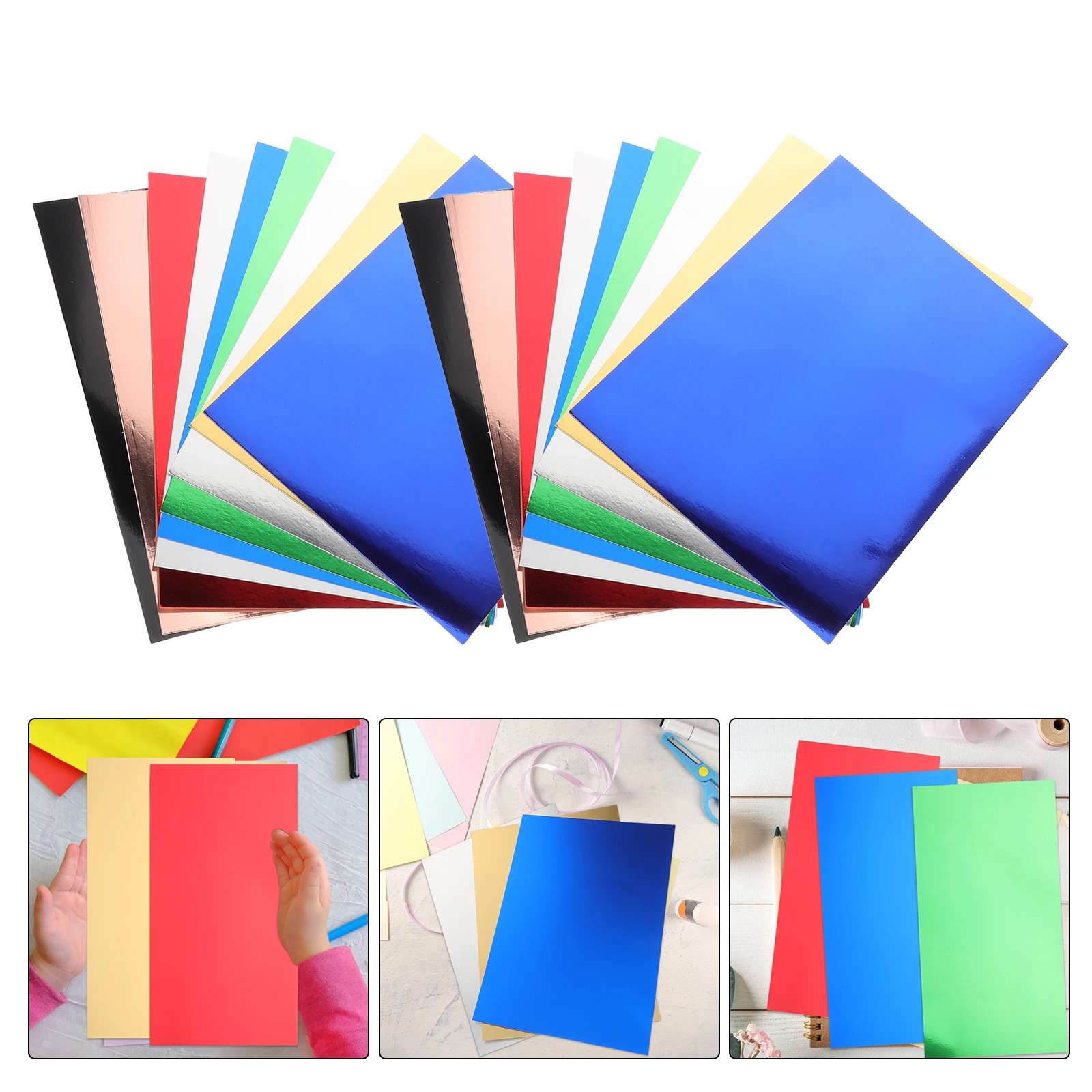 60 Pcs Handbook Paper Jam Cardstock Colorful Colored Craft Metal Making Supplies