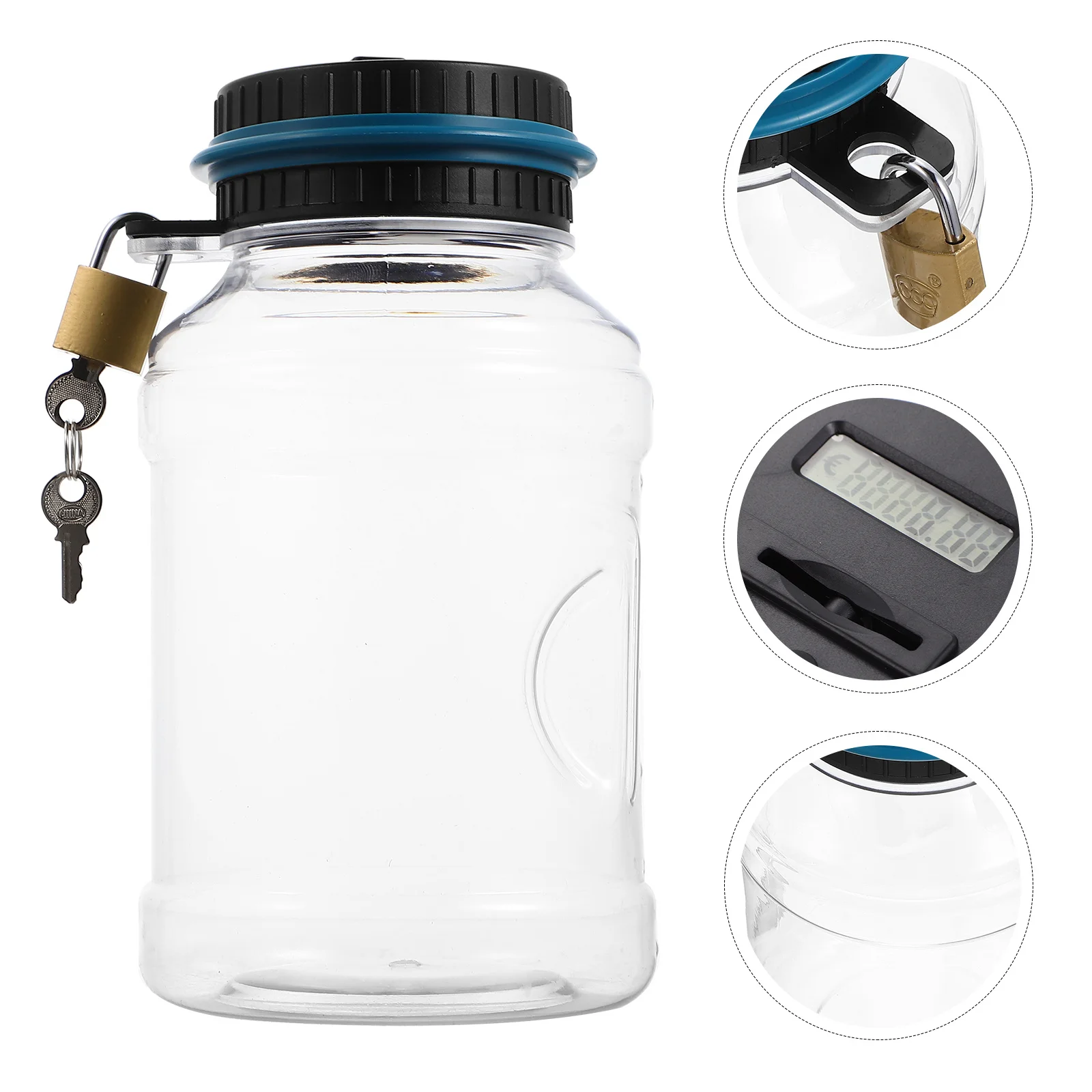 Numerieke display spaarpot Duurzame kunststof spaarpot met slot Intelligent voor kinderen en volwassenen