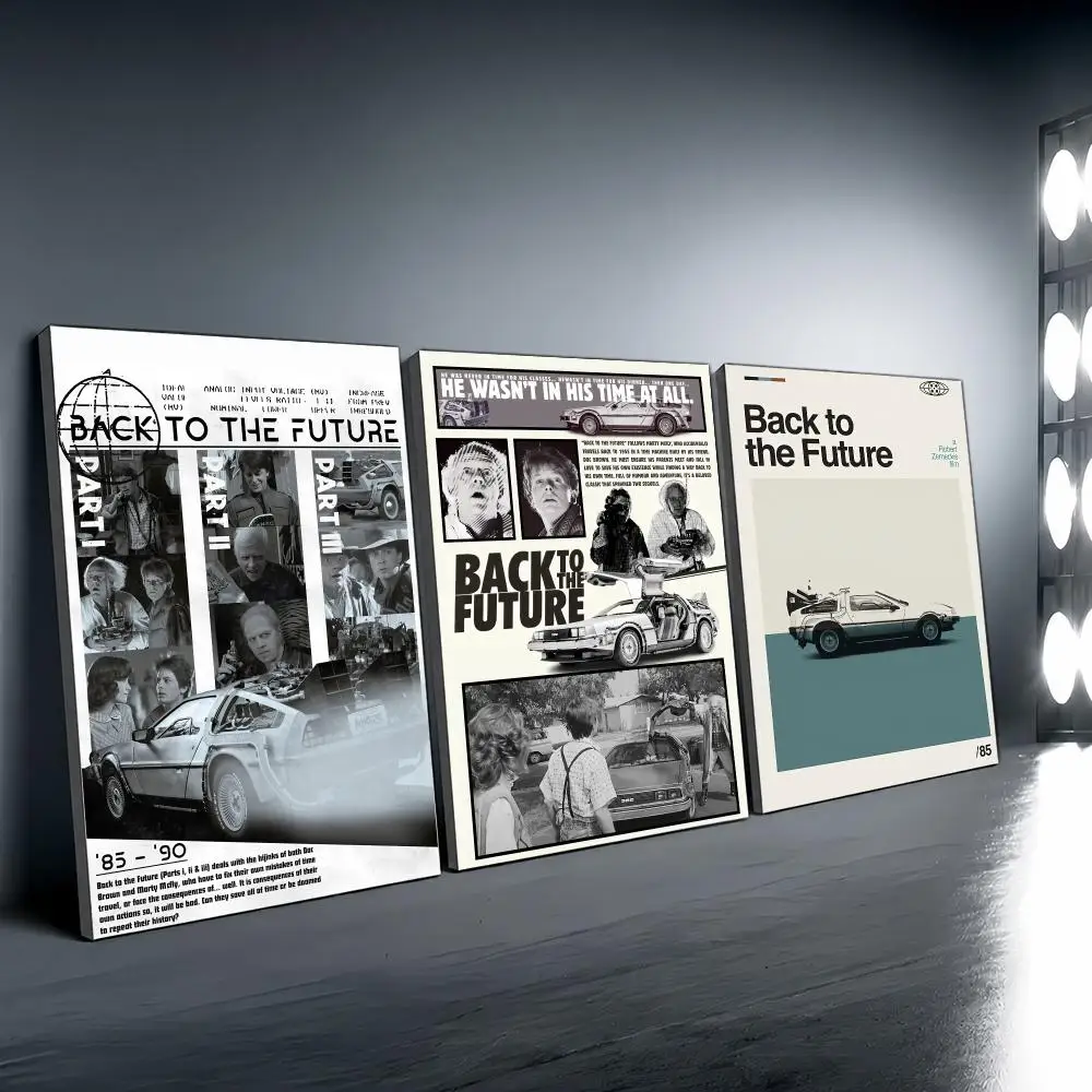 Movie B-Back to the Future Poster Vintage Wall Art Aesthetic Room Decor Print Living Room Bedroom Home Decoration