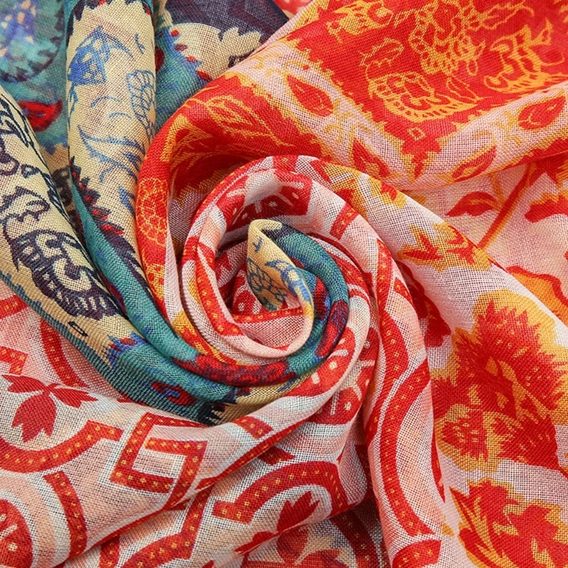 Large Scarf Shawl for Male Women Multifunctional Head Scarf Unisex Floral Versatile Outdoor Scarf Shawl Daily Wear image 3