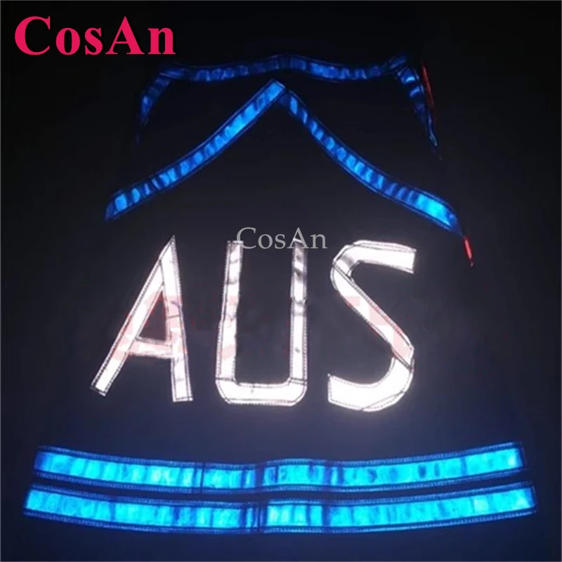 CosAn الأحمر الأزرق مزيج AUS نمط شبح الرقص السراويل ملبورن خلط السراويل جرس قيعان مشرق تأثير عاكس بنطلون