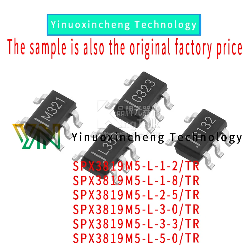 

50PCS/LOT SPX3819M5-L-1-2/1-8/2-5/3-0/3-3/5-0/TR SOT-23-5 500mA Low Noise LDO Voltage Stabilizer Chip