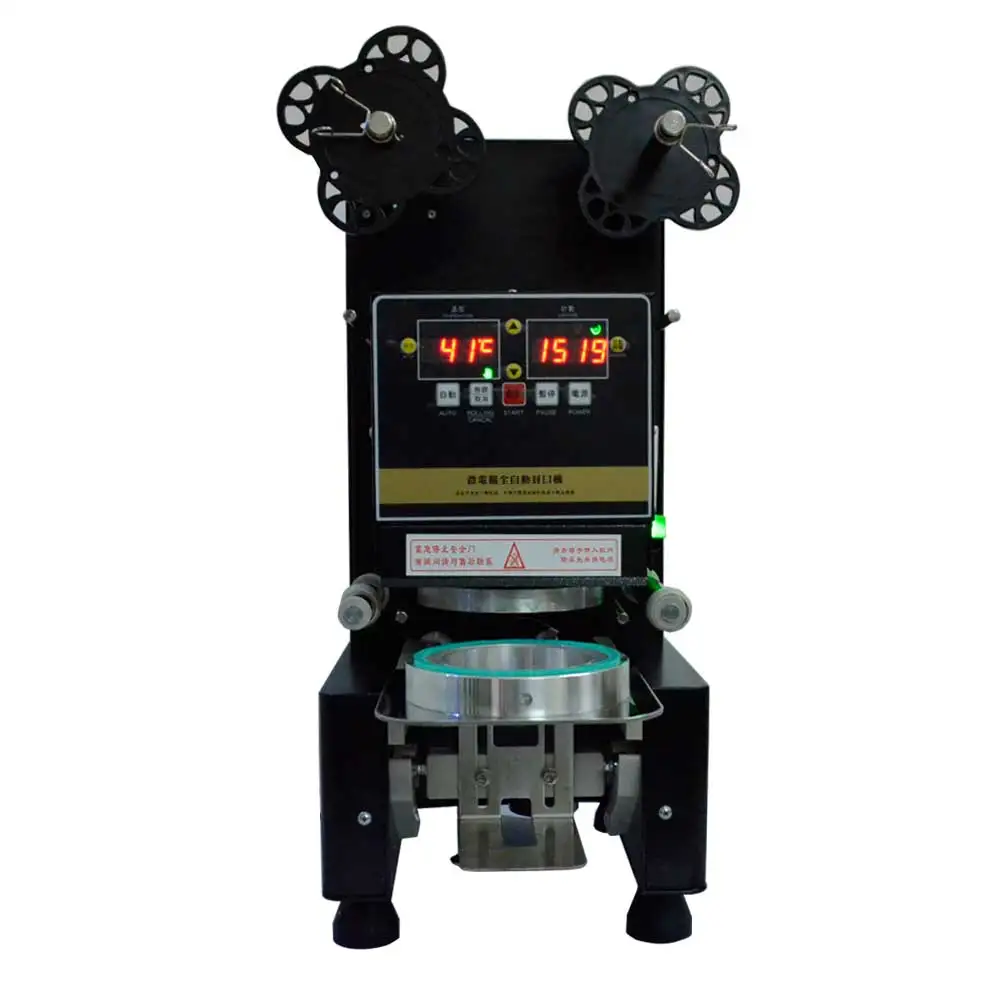 88/90/95 PP/PE/الورق التلقائي آلات ختم الفقاعات الحليب TAutomatic كوب السدادة شاي فقاعات آلة كوب آلة الختم