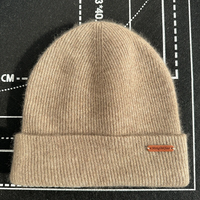 

DjzDsm New Winter Hat Women Soft Warm 100 Pure Cashmere Knitted Solid Color Adult Casual Beanie Hats Fashion Female Pullover Cap