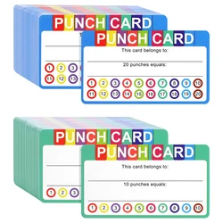 50Pcs Good Habits Develop Punch Cards Record Children's Behavior Reward Card Teaching Encourage Kids Classroom Motivational Card