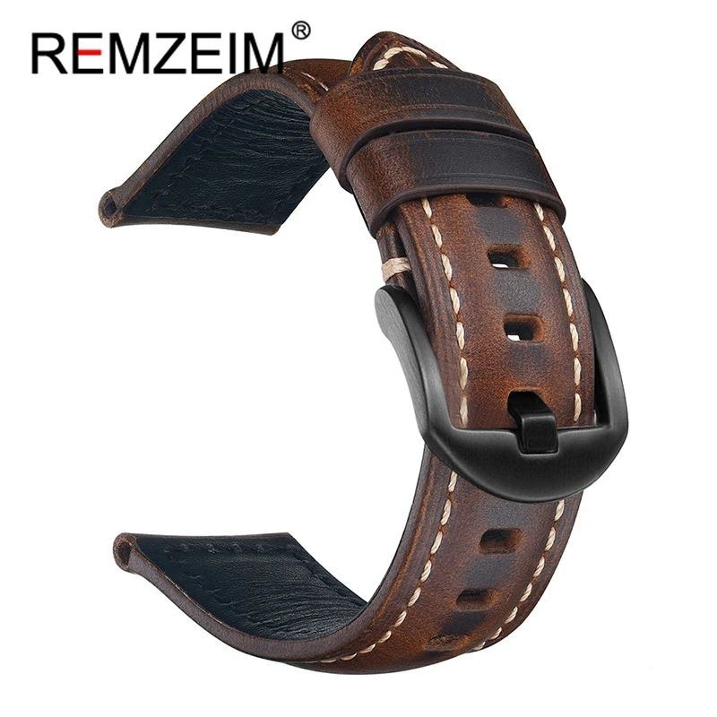 Bracelet cuir pour montre 20 à 26 mm
