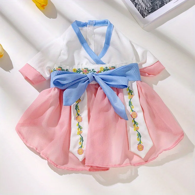 Luxury Dog Clothes Dog Sunflower Dress Summer Costumes Pet Bow Lace Dog Skirt Chihuahua Bichon Kitten Apparel Puppy Clothing