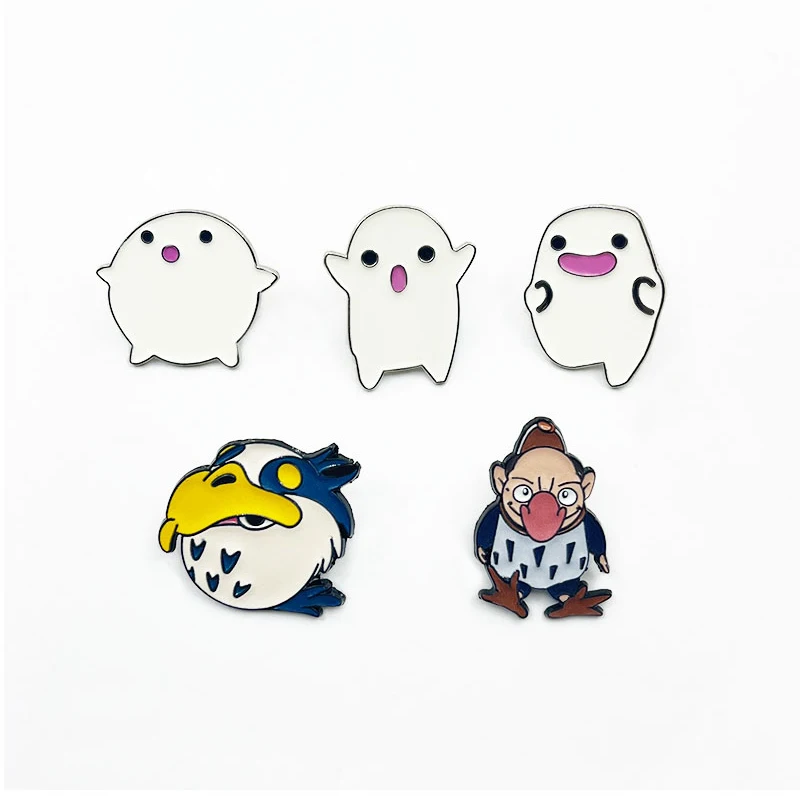 New Anime Heron spille Cute Cartoon Ghost Pins accessori per abbigliamento per feste collezione di fan amici regali di compleanno