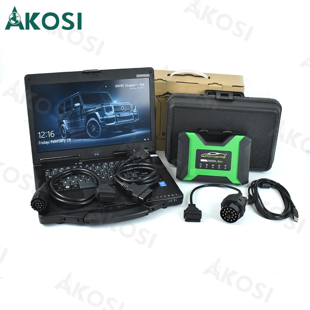 

Готовый к использованию ноутбук CF53 + Super Icom Pro N3+, подходит для BMW, полная конфигурация, пластиковая коробка, поддерживает DoIP J2534 без программного обеспечения