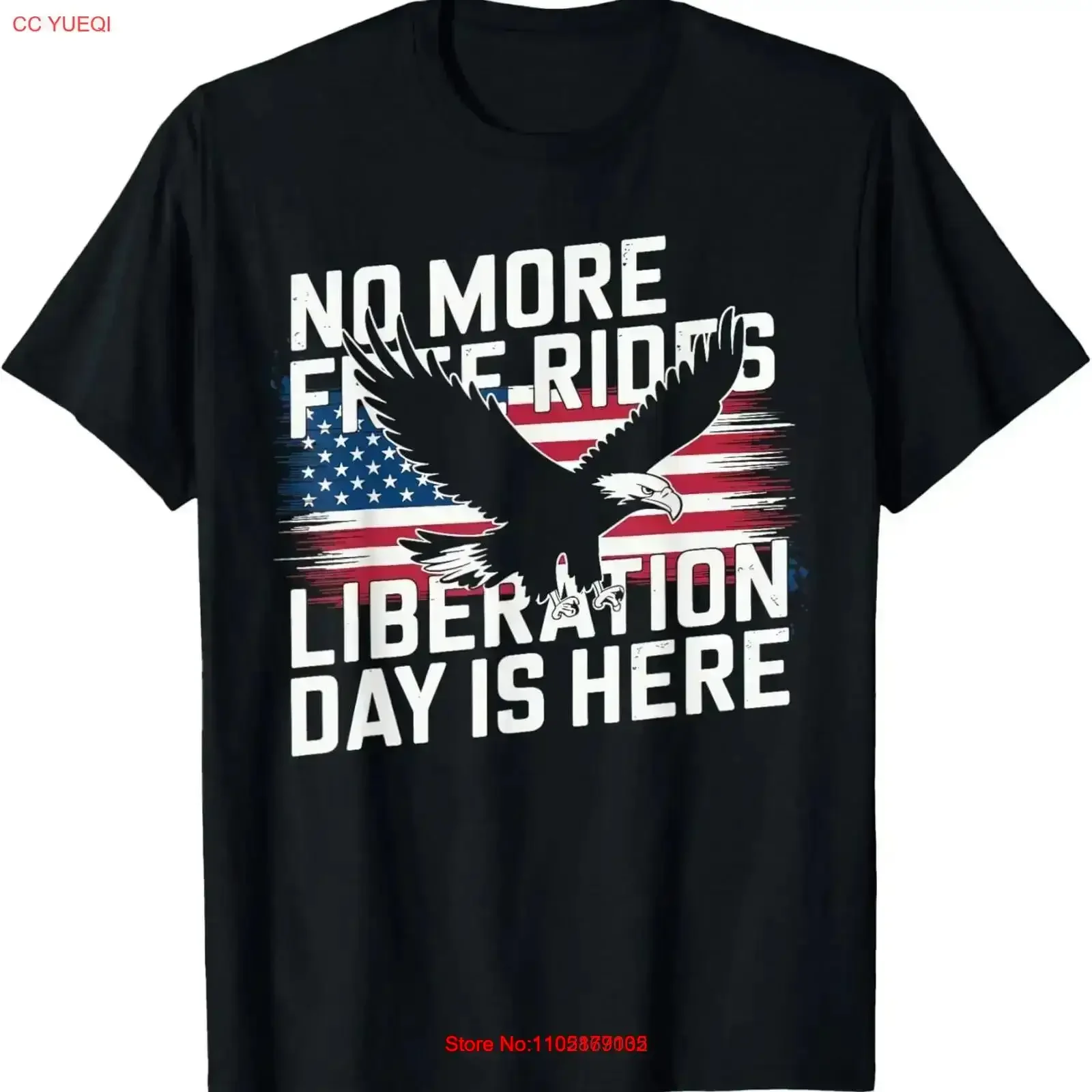 American No More Free Rides Eagle Liberation Day Is Here T Shirt vintage Washed designer clothes Stretched Soft graphic