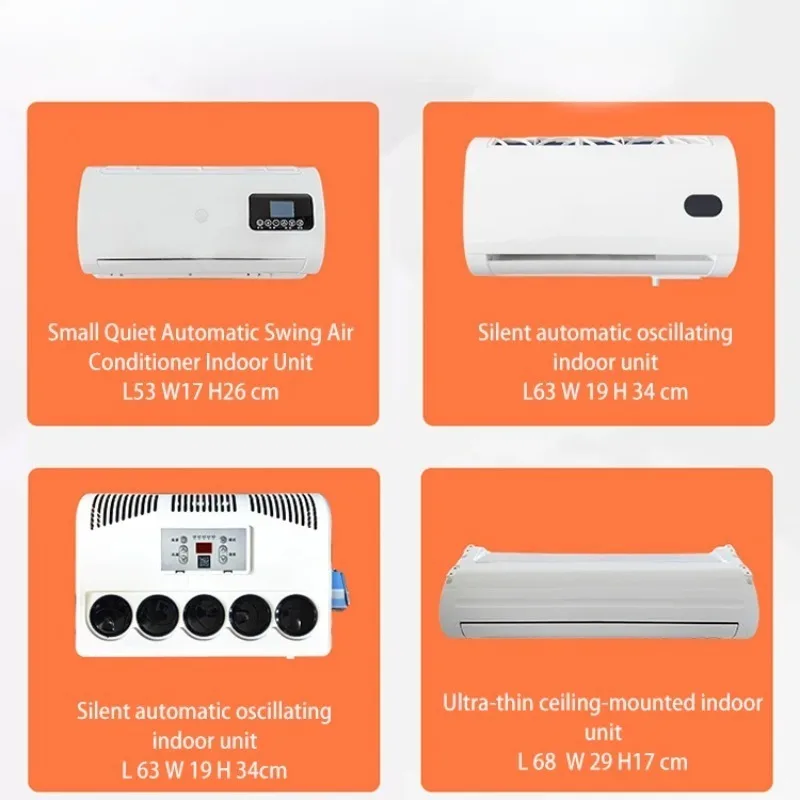 DC 12V 24V Under Dash Split Type Electric Air Conditioner For Vehicles