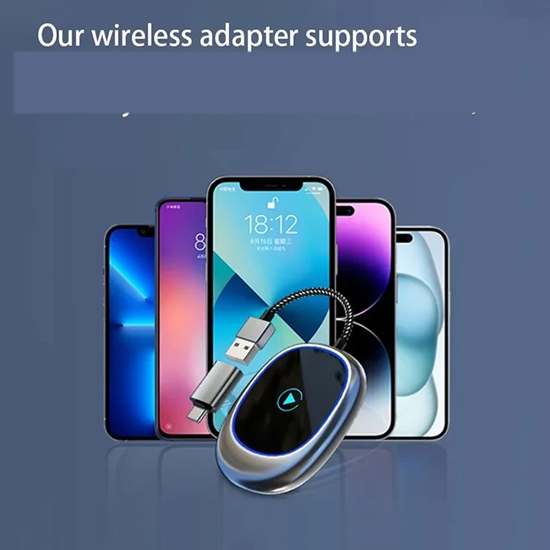 FFYY-محول Carplay اللاسلكي Android Car Dongle التوصيل والتشغيل صندوق ذكي محول السيارات اللاسلكي Carplay Ai Box للسيارات