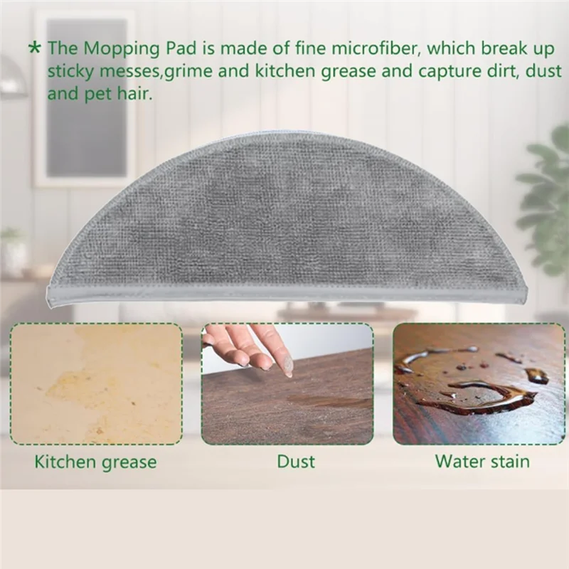 12 pezzi Mop Pad per Xiaomi Lydsto R1 / R1A / R1 Pro / S1 Accessori per aspirapolvere Efficienza di pulizia migliorata