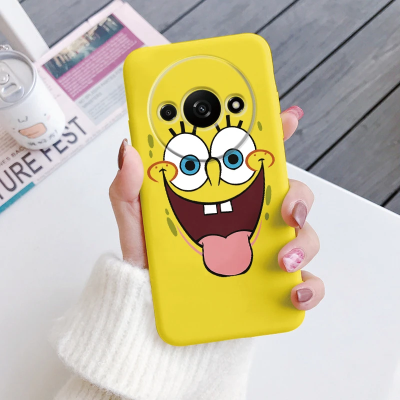 Coque souple en TPU pour Xiaomi Redmi A3, dessin animé, Bob l\'éponge, kk, étoiles, drôle