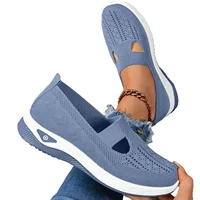 Summer Breathable Non-slip Soft Sole Elderly Shoe Women's Casual Shoes Middle-aged and Elderly Walking Flat Shoes Fo Women 6