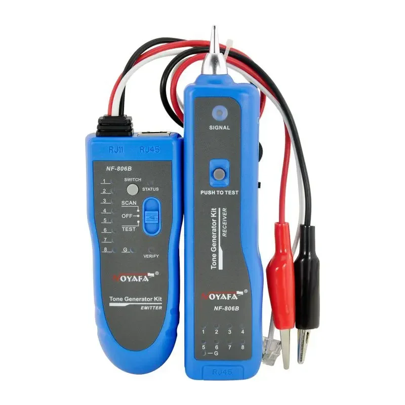 NOYAFA NF-806 Best-selling Red Blue Cable Tester Network Telephone Wire Tracker RJ45 RJ11 With Headphone